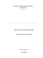 kiểm tra và sữa chữa thiết bị điện 