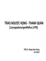 BÀI GIẢNG TRÀO NGƯỢC HỌNG - THANH QUẢN