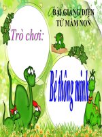 Bài giảng điện tử mầm non đề tài Trò chơi: Bé thông minh (lớp Lá)