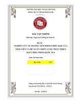 Nghiên cứu xu hướng xem phim chiếu rạp của sinh viên và đề xuất chiến lược phát triển rạp chiếu phim quốc gia 