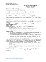 Đề  đa thi thử vào 10 yen phuong v10 