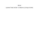 lịch sử nhà nước và pháp luật đại cương 