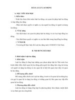 BÀI 8  LUẬT LAO ĐỘNG 