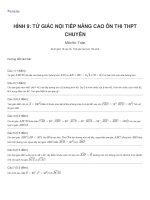 Hình 9  tứ giác nội tiếp nâng cao ôn thi THPT chuyên   trường toán trực tuyến pitago