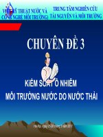 CHUYÊN ĐỀ KiỂM SOÁT Ô NHIỄM  MÔI TRƯỜNG NƯỚC DO NƯỚC THẢI