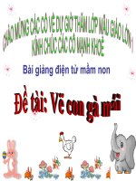 Bài giảng điện tử mầm non đề tài Tạo hình vẽ gà mái (lớp Lá)
