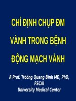 CHỈ ĐỊNH CHỤP ĐM VÀNH TRONG BỆNH ĐỘNG MẠCH VÀNH