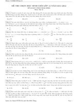 Đề thi học sinh giỏi vật lý