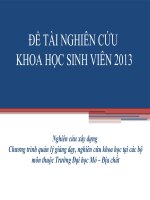 Nghiên cứu xây dựng chương trình quản lý giảng dạy, nghiên cứu khoa học tại các bộ môn thuộc trường đại học mỏ – địa chất 