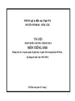 Phân phối chương trình  Anh van 