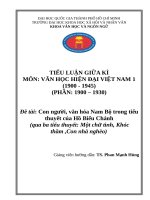 con người, văn hóa nam bộ trong tiểu thuyết của hồ biểu chánh (qua ba tiểu thuyết một chữ tình, khóc thầm ,con nhà nghèo) 