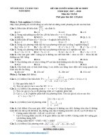 2017 2018 vào 10 toán nam định 