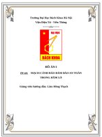 mạch cảnh báo ðảm bảo an toàn trong hầm lò 