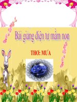Bài giảng điện tử mầm non đề tài Thơ mưa (lớp Lá)
