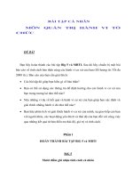 Vận dụng kiến thức hành vi tổ chức vào phân tích tính cách cá nhân