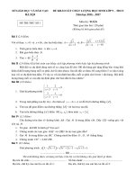 Đề thi thử số 1 vào 10 hà nội 2016 2017 