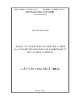 Nghiên cứu ảnh hưởng của nhiệt độ và thời gian ép nhiệt tới chế độ ép ván dăm hỗn hợp từ bèo lục bình và dăm gỗ 