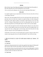 Phân tích thực trạng về hoạt động tuyển dụng tại chi nhánh ngân hàng AGRIBANK yên bái