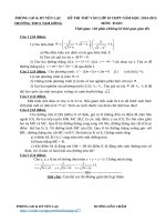 Đề  đa thi thử vào 10 tam hong v10 