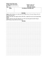 Đề kiểm tra học kì 1 môn lịch sử lớp 8 