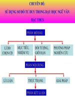 Chuyên Đề  sử dụng   BĐTD dạy học ngữ văn THCS 