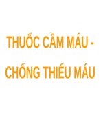 BÀI GIẢNG THUỐC CẦM MÁU - CHỐNG THIẾU MÁU