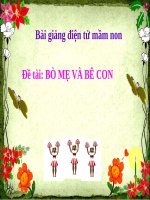 Bài giảng điện tử mầm non đề tài Bò mẹ và bê con (lớp Lá)