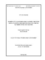 Nghiên cứu cơ sở khoa học lập biểu thể tích thân cây đứng cho một số loài cây rừng tự nhiên vùng tây nguyên 