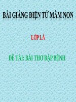 Bài giảng điện tử mầm non đề tài Bài thơ bập bênh (lớp Lá)