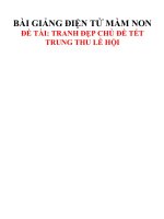 Bài giảng điện tử mầm non đề tài Tranh đẹp chủ đề Tết  Trung thu Lễ hội (lớp Lá)