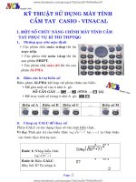 Kỹ thuật cơ bản sử dụng máy tính Casio trong thi THPT quốc gia