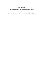 Phân tích các công cụ của thị trường tài chính ở việt nam 