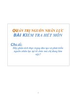 Thực trạng về đào tạo phát triên nhân lực tại  trung tâm hội nghị quốc tế 