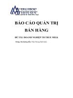 báo cáo quản trị bán hàng doanh nghiệp th true milk 