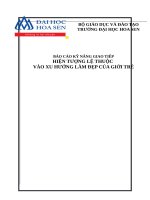 hiện tượng lệ thuộc vào xu hướng làm đẹp của giới trẻ 