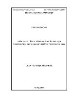 Giải pháp tăng cường quản lý gian lận thương mại trên địa bàn thành phố thanh hóa 