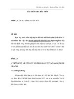 đánh giá nhóm làm việc hiệu quả tại CT đầu tư xây dựng số 1 hà nội 