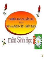 BÀI GIẢNG BẠCH CẦU – MIỄN DỊCH