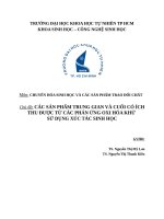 các sản phẩm trung gian và cuối có ích thu ðýợc từ các phản ứng oxi hóa khử sử dụng xúc tác sinh học 