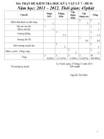 de kiem tra hoc ki 1 ly 7 