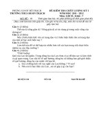 Đề kiểm tra học kì 1 môn giáo dục công dân lớp 7 