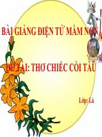 Bài giảng điện tử mầm non đề tài Thơ tiếng còi tàu (lớp Lá)