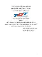 phân tích các nguyên nhân gây ra khủng hoảng tài chính toàn cầu năm 2007 và một số giải pháp mà các quốc gia áp dụng để khôi phục nền kinh tế 