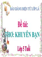 Bài giảng điện tử mầm non đề tài Vận động: Ai cũng yêu chú mèo (lớp Lá)