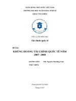 khủng hoảng tài chính quốc tế năm 2007  2008 