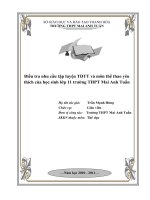 Điều tra nhu cầu tập luyện TDTT và môn thể thao yêuthích của học sinh lớp 11 trường THPT mai anh tuấn 