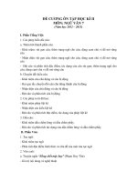 ĐỀ CƯƠNG ôn tập học kì II NGỮ văn 7 