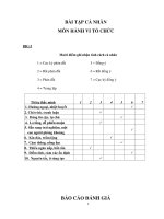 Hình thành tính cách cá nhân qua các trắc nghiệm 