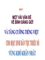 Bài giản tiếng việt cho học sinh dân tộc thiểu số  Bài 1 