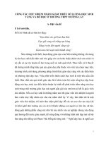 CÔNG tác CHỦ NHIỆM NHẰM GIẢM THIỂU số LƯỢNG học SINH VẮNG và bỏ học ở TRƯỜNG THPT MƯỜNG lát 